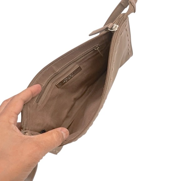 Preston & York Tan/ Brown Leather Shoulder Bag Purse Flat Handbag 10 x 5.5 ins - Picture 4 of 11